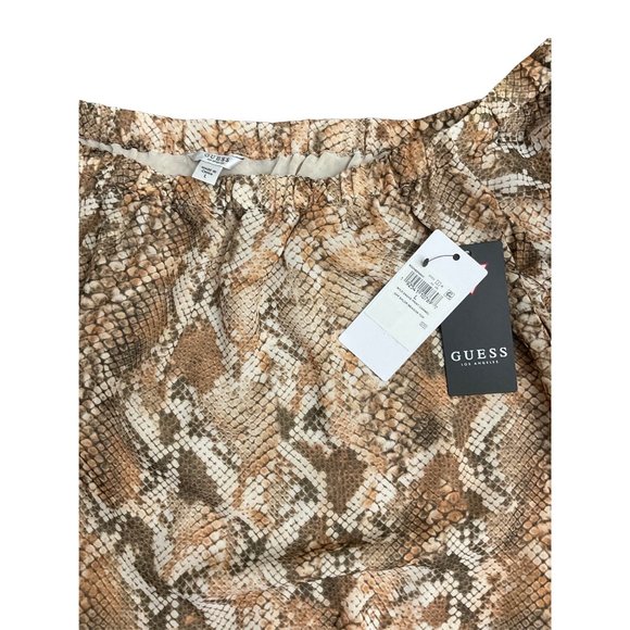 NWOT  GUESS WILD SNAKE PRINT CARMEL BLOUSE - Picture 7 of 7